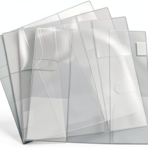 Transparent Notebook Cover Draupnir Model 08017 Clear Plastic 4 Pack-0