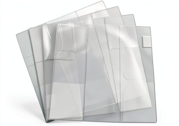 Transparent Notebook Cover Draupnir Model 08017 Clear Plastic 4 Pack-0