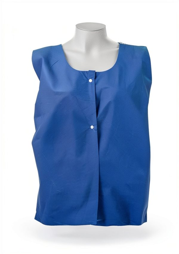Exam Vest McKesson Nonwoven Snap Closure Disposable Blue 24x31 One-2